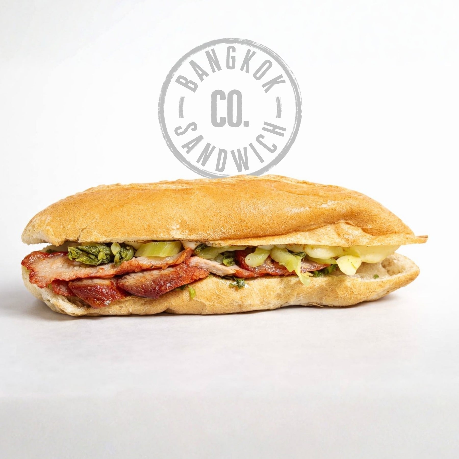 Red Pork Panini Sandwich