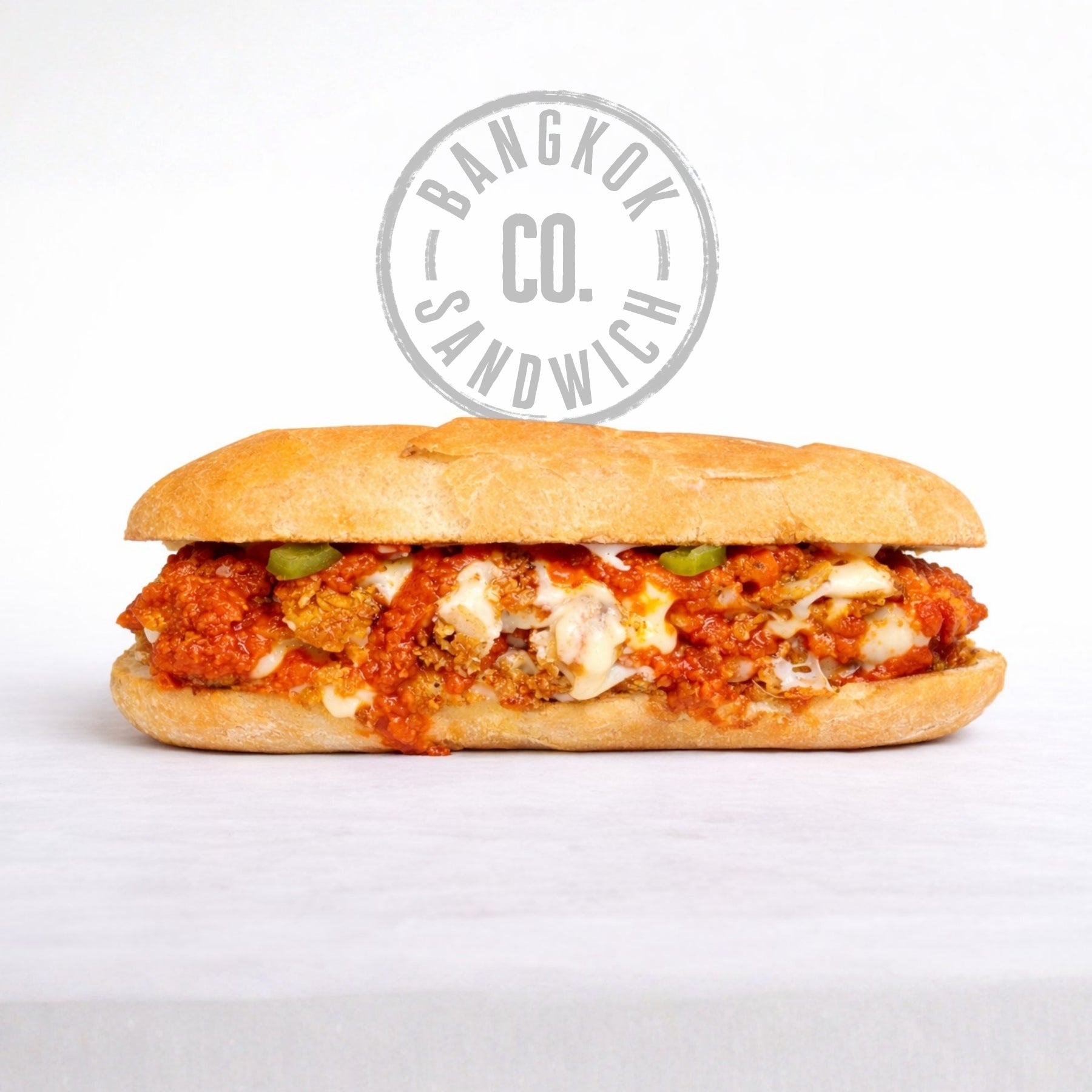 Double Chicken Parm with Spicy Giardiniera Sandwich