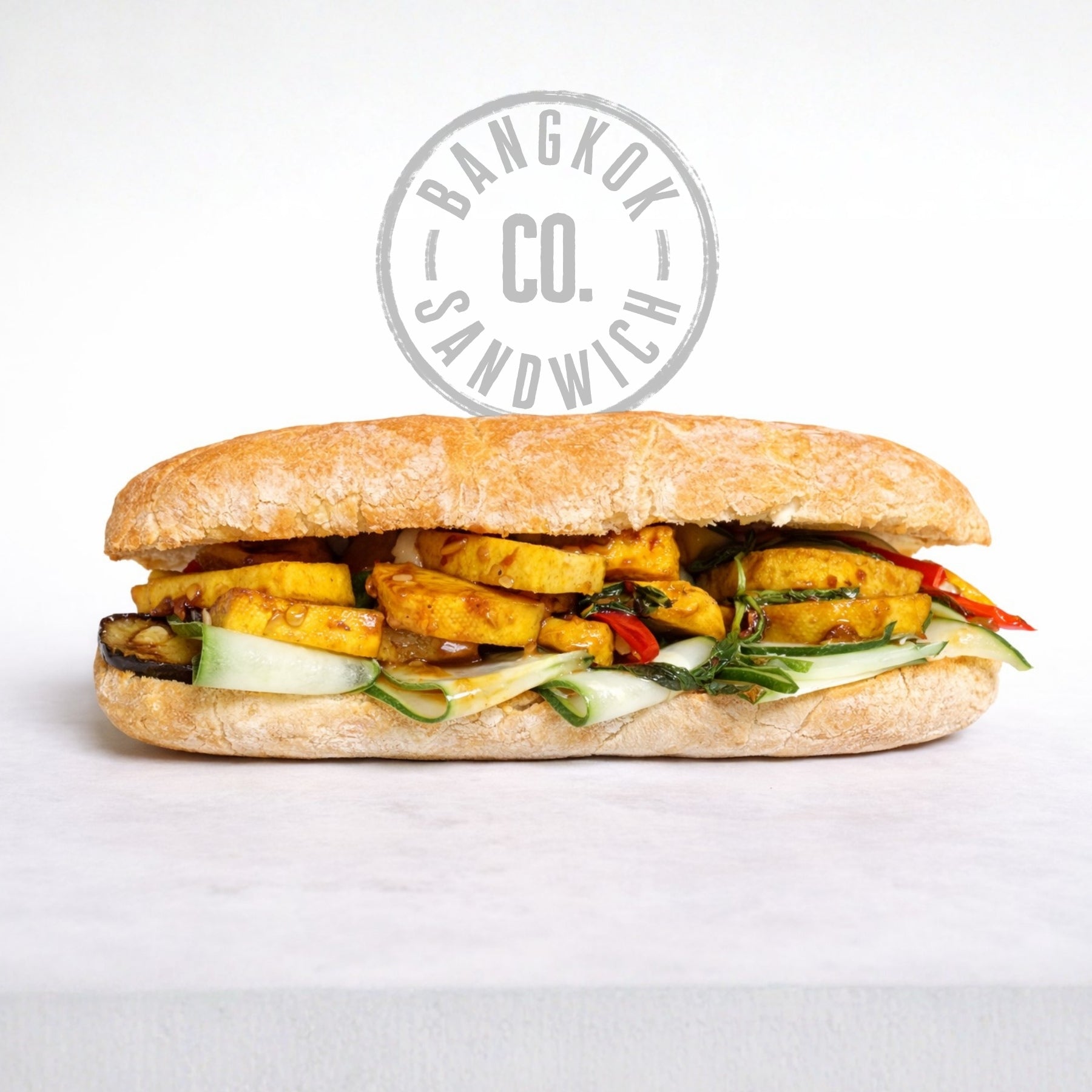Crispy Tofu Krapow Sandwich